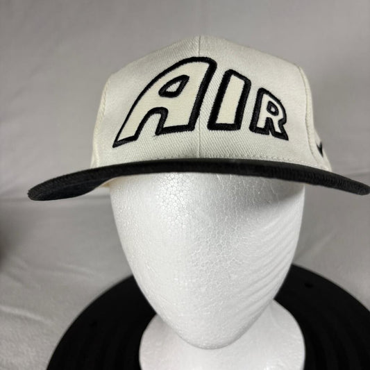 Vintage Nike Air More Uptempo Hat Mens One Size White Black Strapback Cap Taiwan