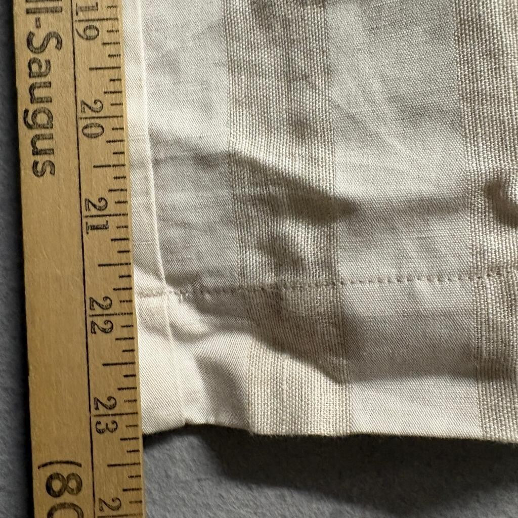 Who What Wear Linen Blend Striped Wide Leg Pants Womens Size 4 Beige White Crop