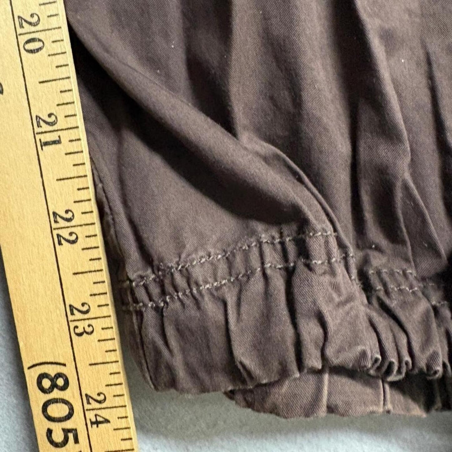Calvin Klein Jeans Womens 8 Brown Cotton Cargo Capri Pants Drawstring Utility