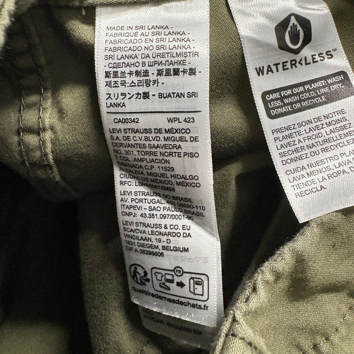 Levi's Ribcage Straight Utility Pants Womens 27 Green Olive High Rise Cargo Crop