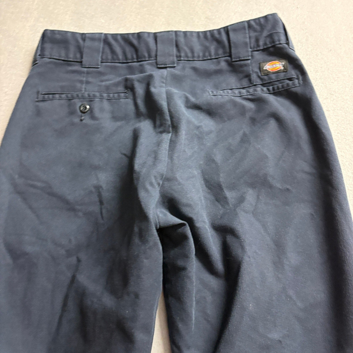 Dickies Flex Mens 32x32 Navy Blue Straight Leg Chino Work Pants WP150DN
