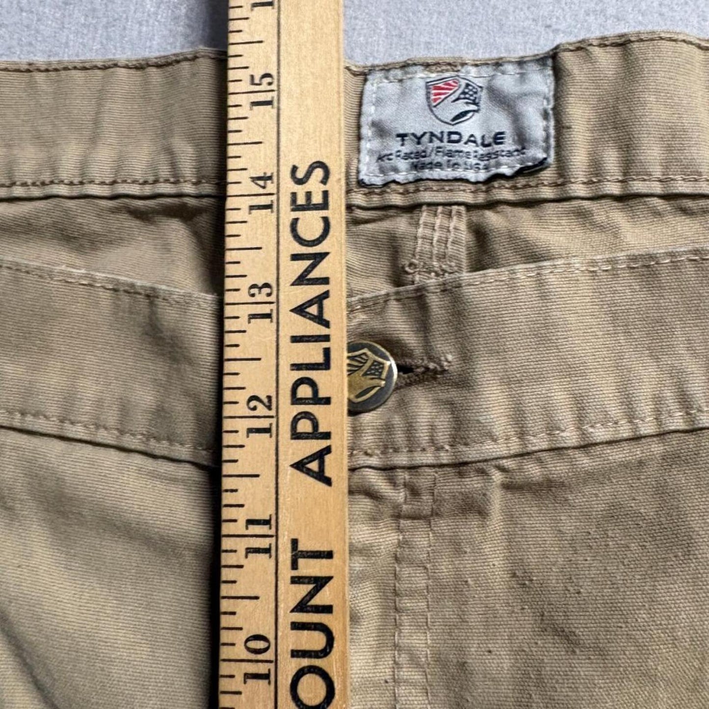 Tyndale FRMC Flame Resistant Work Pants Mens 44x29 Brown Canvas Utility Cargo