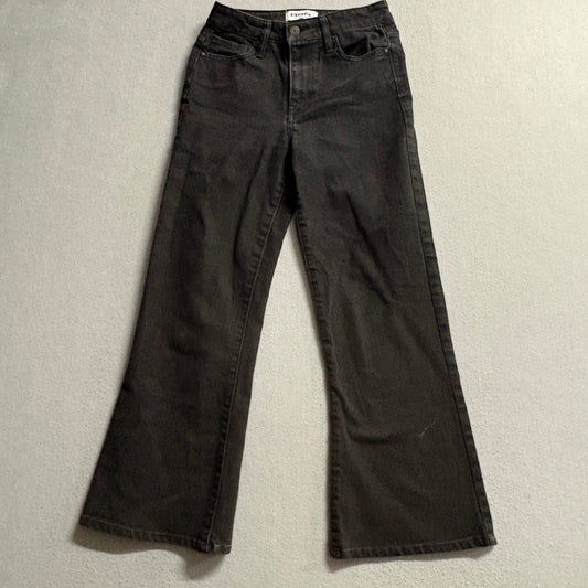 RSQ High Rise Flare Jeans Womens Size 25 Black Denim Stretch Pants