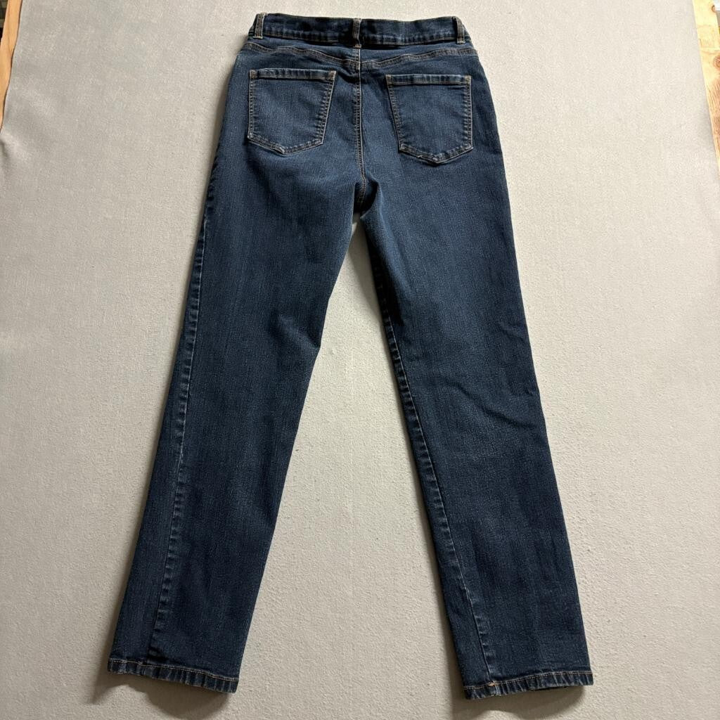 Gloria Vanderbilt Amanda Jeans Womens 14 Blue Denim High Rise Straight Leg
