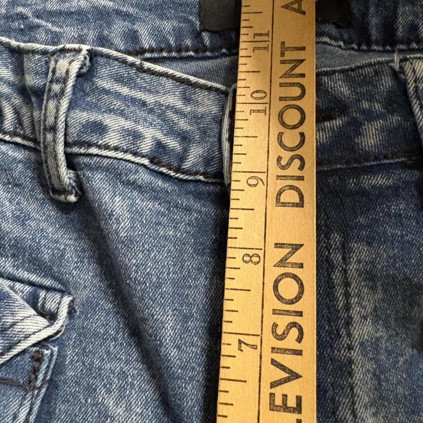 Between Us Cargo Jeans Womens Size 15 Acid Wash Blue Denim Straight Leg Stretch