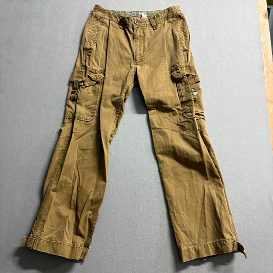 Old Navy Mens Cargo Pants 31x30 Tan Brown Tactical Utility Heavy Canvas Cotton