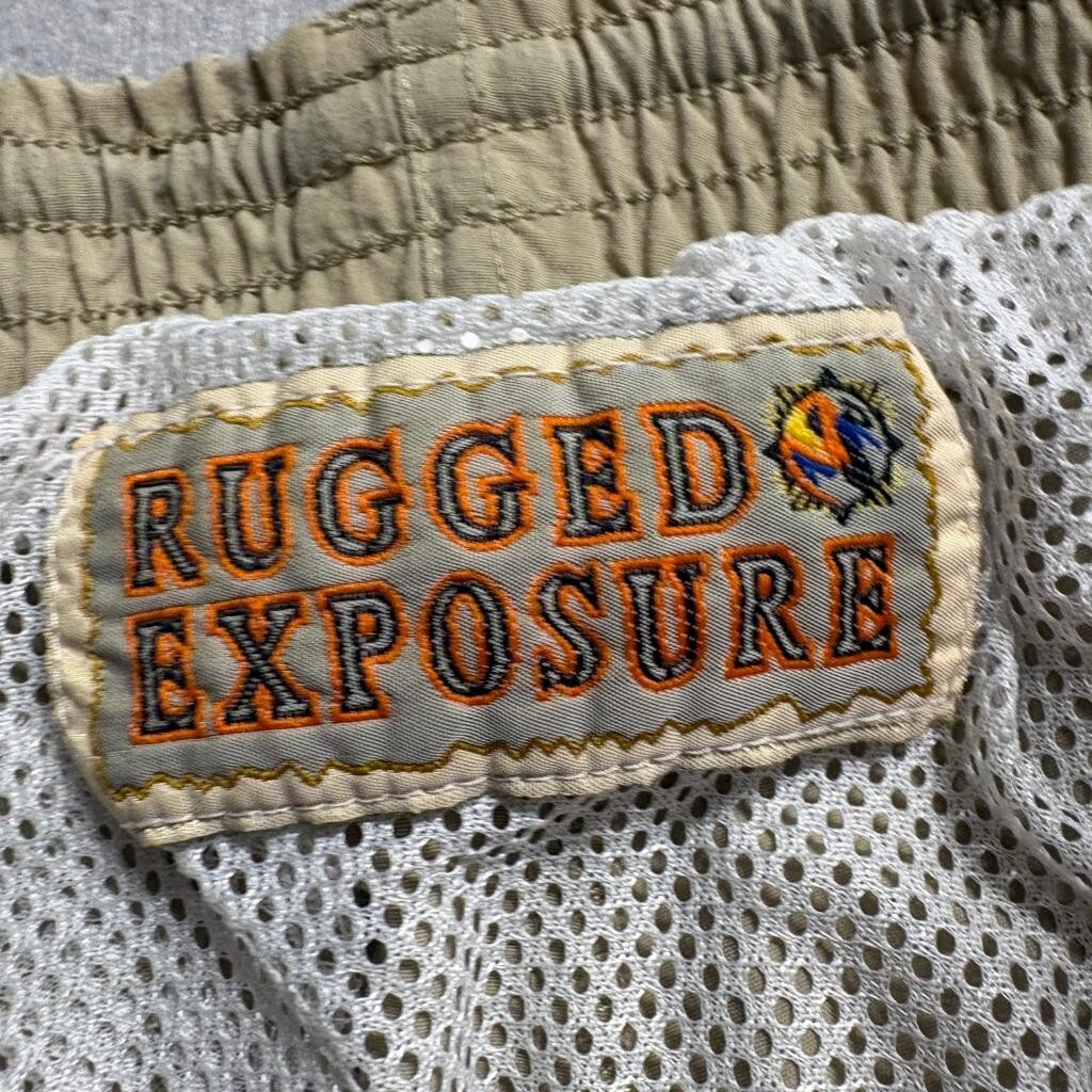 Rugged Exposure Convertible Cargo Pants Womens Medium Green Beige Hiking Outdoor