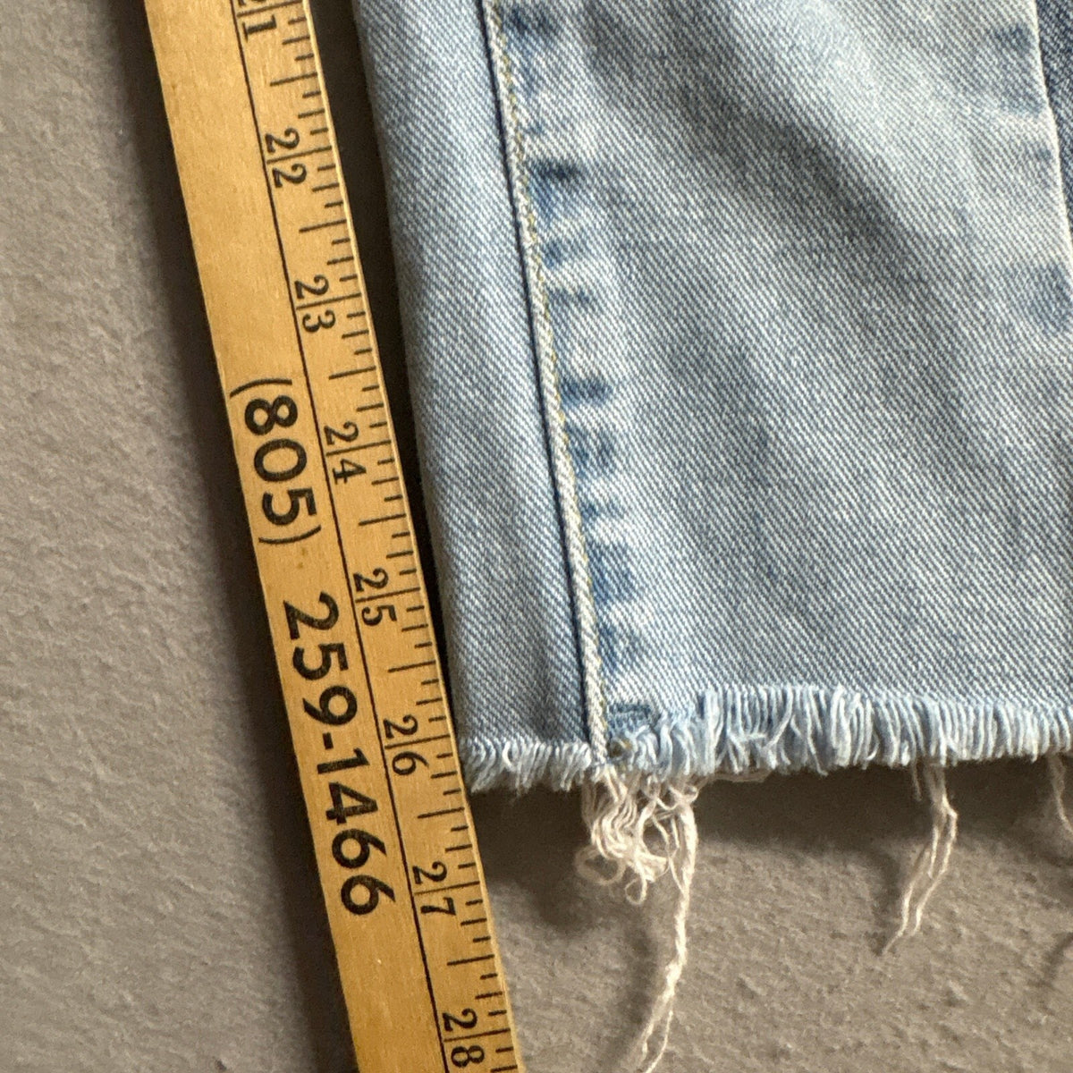 PacSun Two Tone High Rise Straight Jeans Womens Size 30 Raw Hem Blue Denim