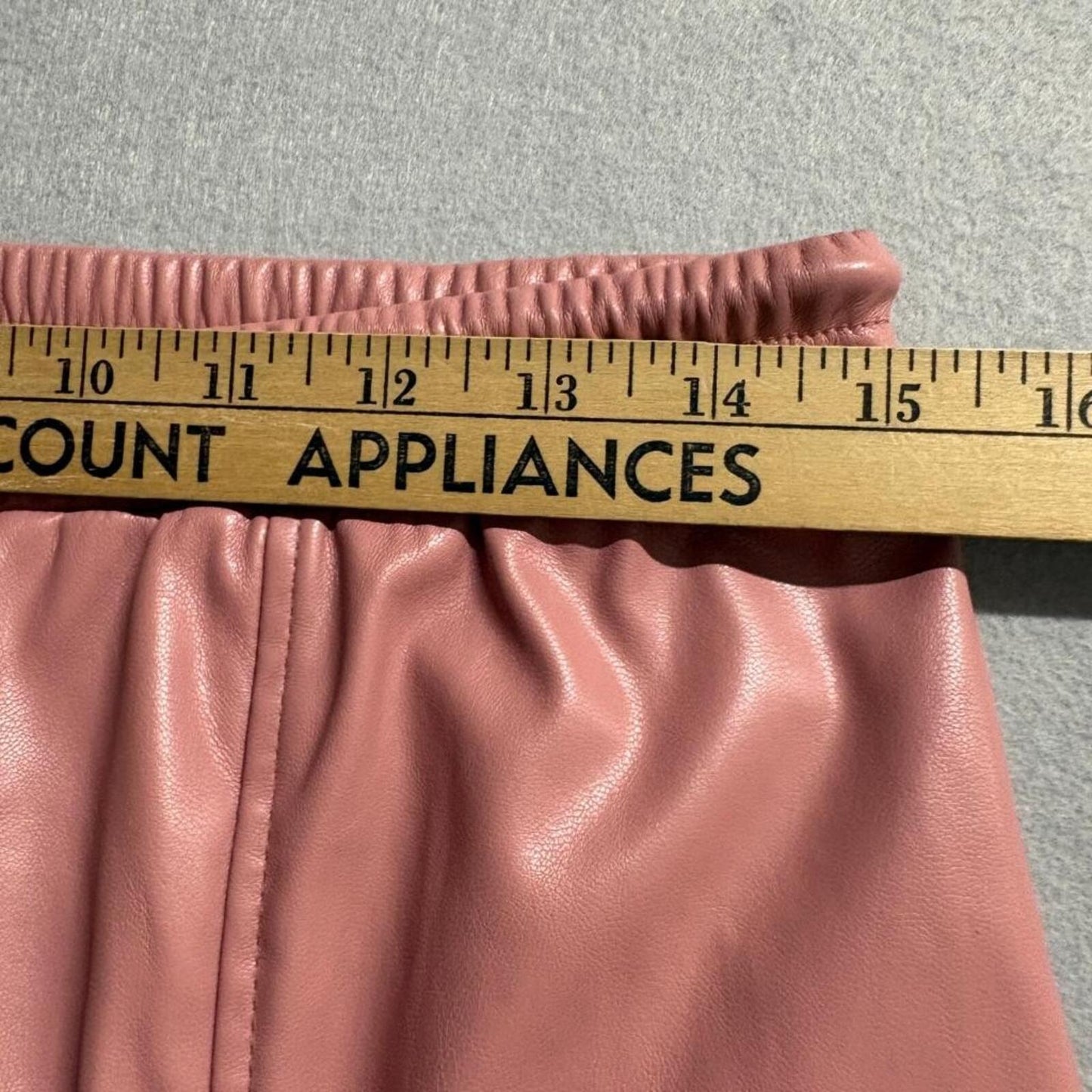 SHEIN Faux Leather Jogger Pants Womens Large Pink Elastic Waist Drawstring