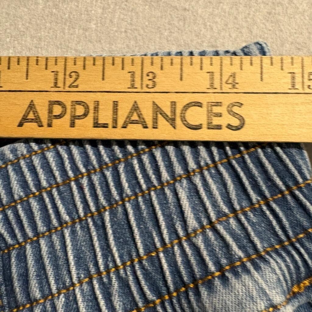 Jeans Wear High Waist Elastic Band Skinny Jeans Womens XL Blue Denim Stretch