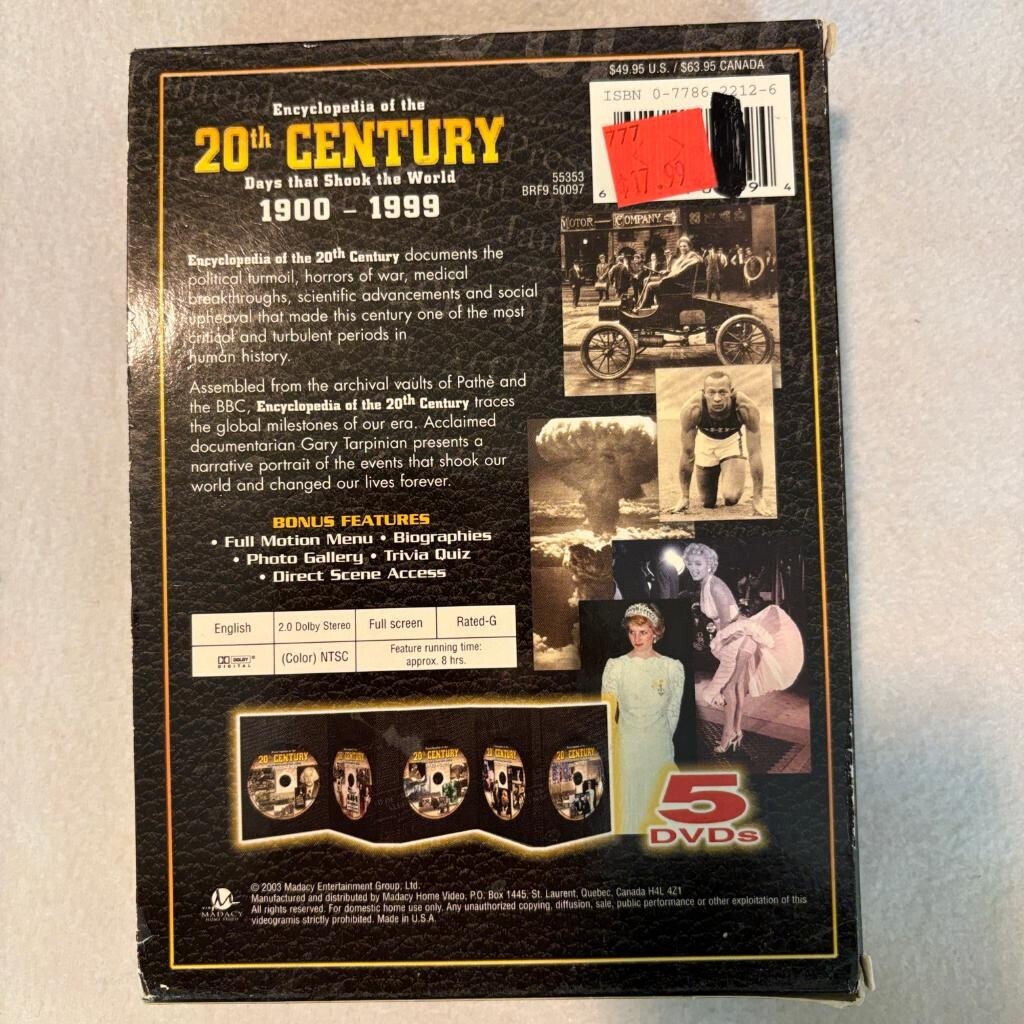 Encyclopedia of the 20th Century Days That Shook the World DVD 5-Disc Box Set