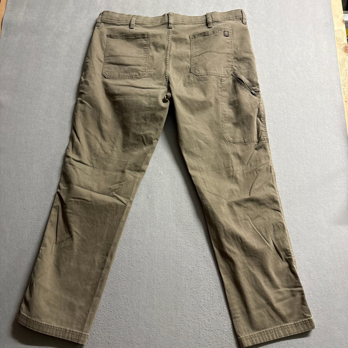 Weatherproof Mens Chino Pants Size 40x32 Stretch Casual Pants Walnut Brown
