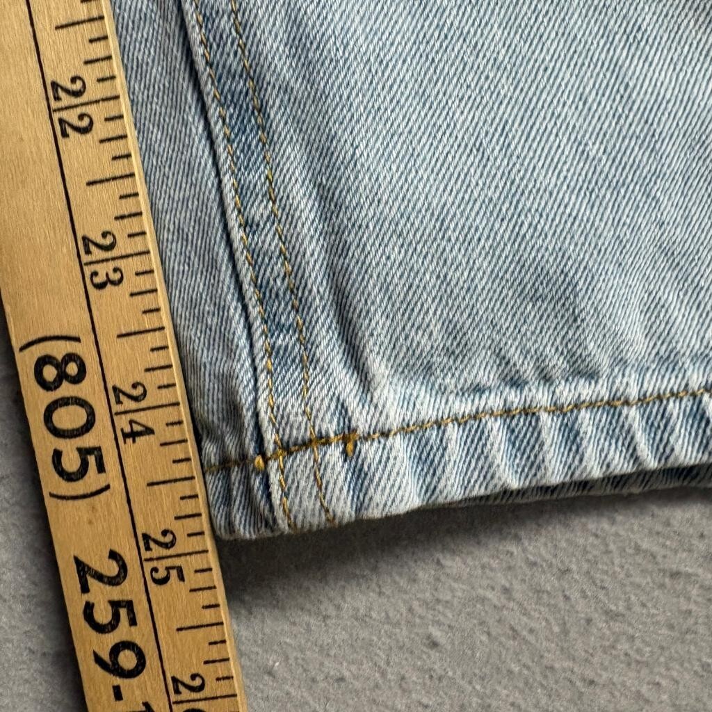 Denim Blvd Los Angeles Paperbag Waist Jeans Womens Medium Light Wash Denim