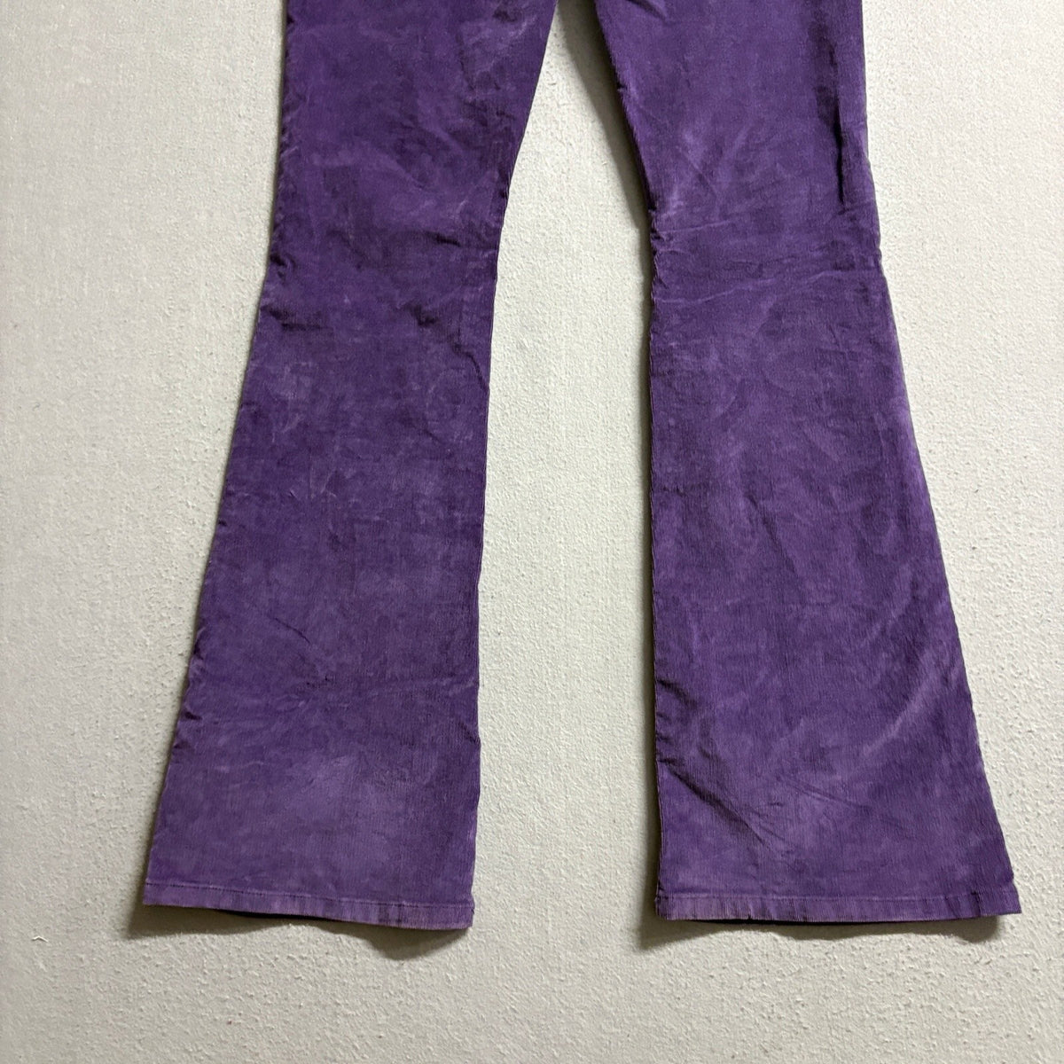 Fashion Nova Womens Purple Corduroy Flare Pants Button Fly Front Pocket Size