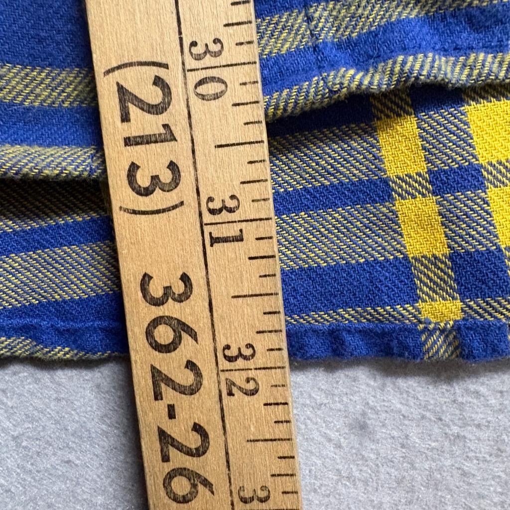 Los Angeles Rams NFL Team Apparel Womens XL Blue Yellow Plaid Flannel Sleepshirt