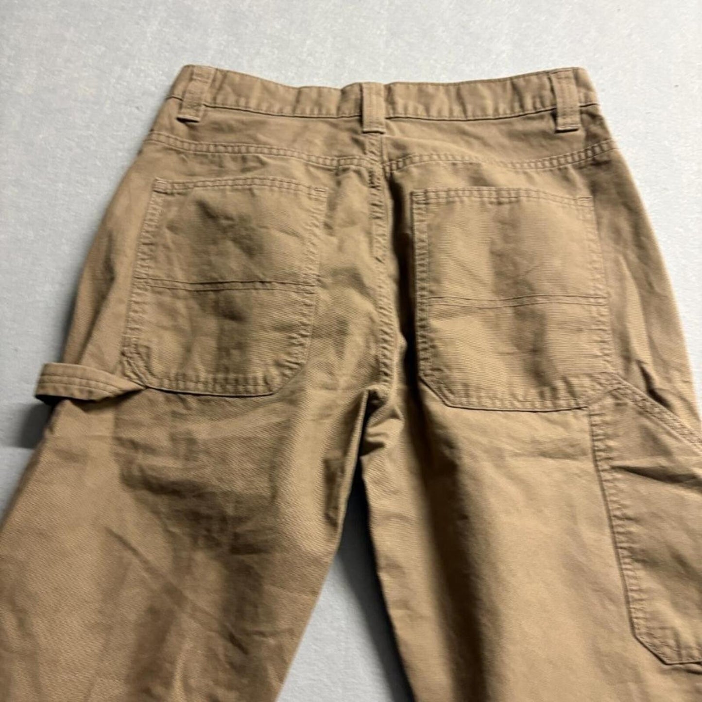 Blue Mountain Carpenter Pants Mens 30x32 Brown Cotton Canvas Workwear Utility