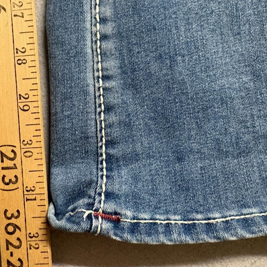 True Religion Becca Mid Rise Bootcut Jeans Womens Size 27 Blue Denim Flap Pocket