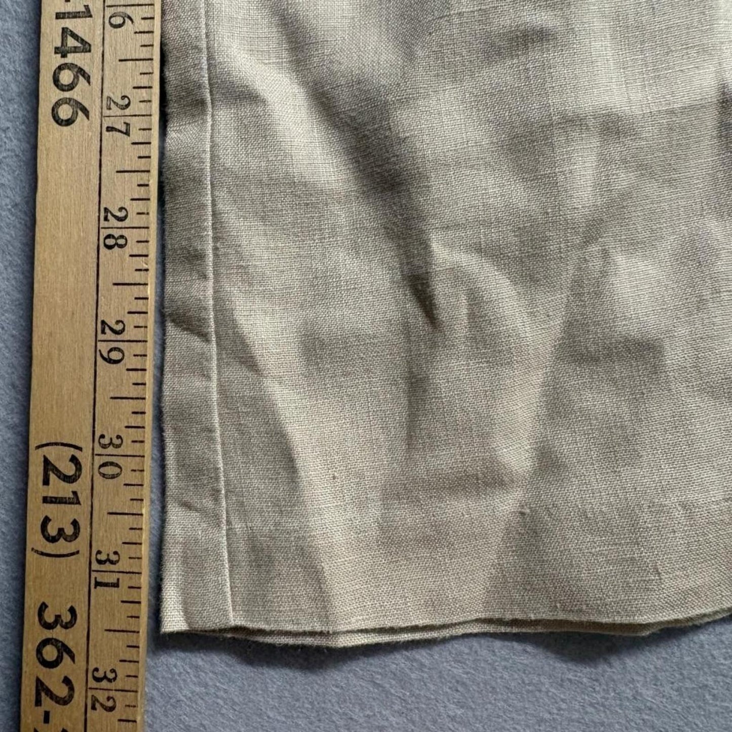 Unit USA Women's Beige 100% Linen Wide Leg Pants Size Large Flat Front Casual