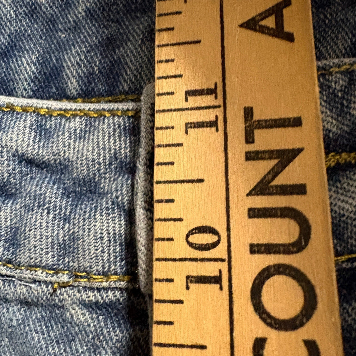 Womens High Rise Wide Leg Fray Side Seam Distressed Hem Blue Jeans Size