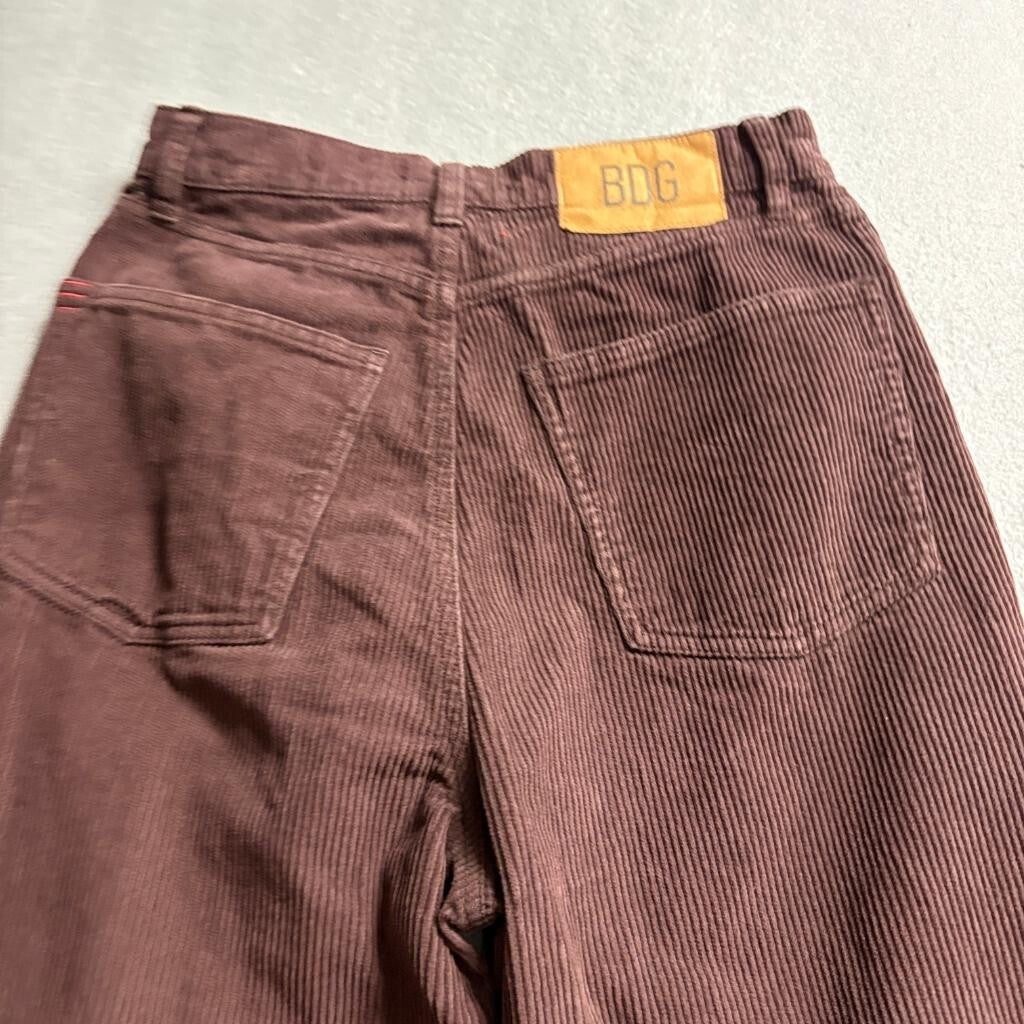 BDG Urban Outfitters Corduroy Pants Womens 27 Brown High Wide Leg High Rise