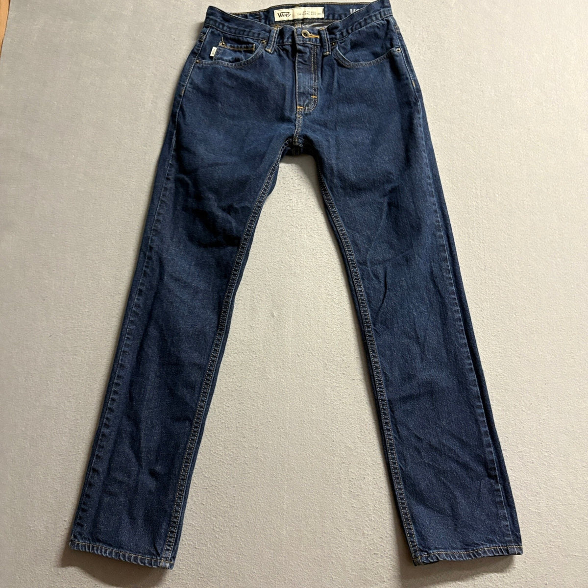 Vans V16 Slim Jeans Mens 30x30 Dark Wash Blue Denim Skateboarding Pants