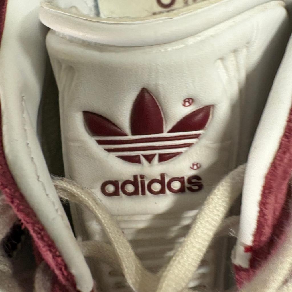 Adidas Gazelle Burgundy Suede Mens Size 13 Maroon White B41645 Low Top Sneakers