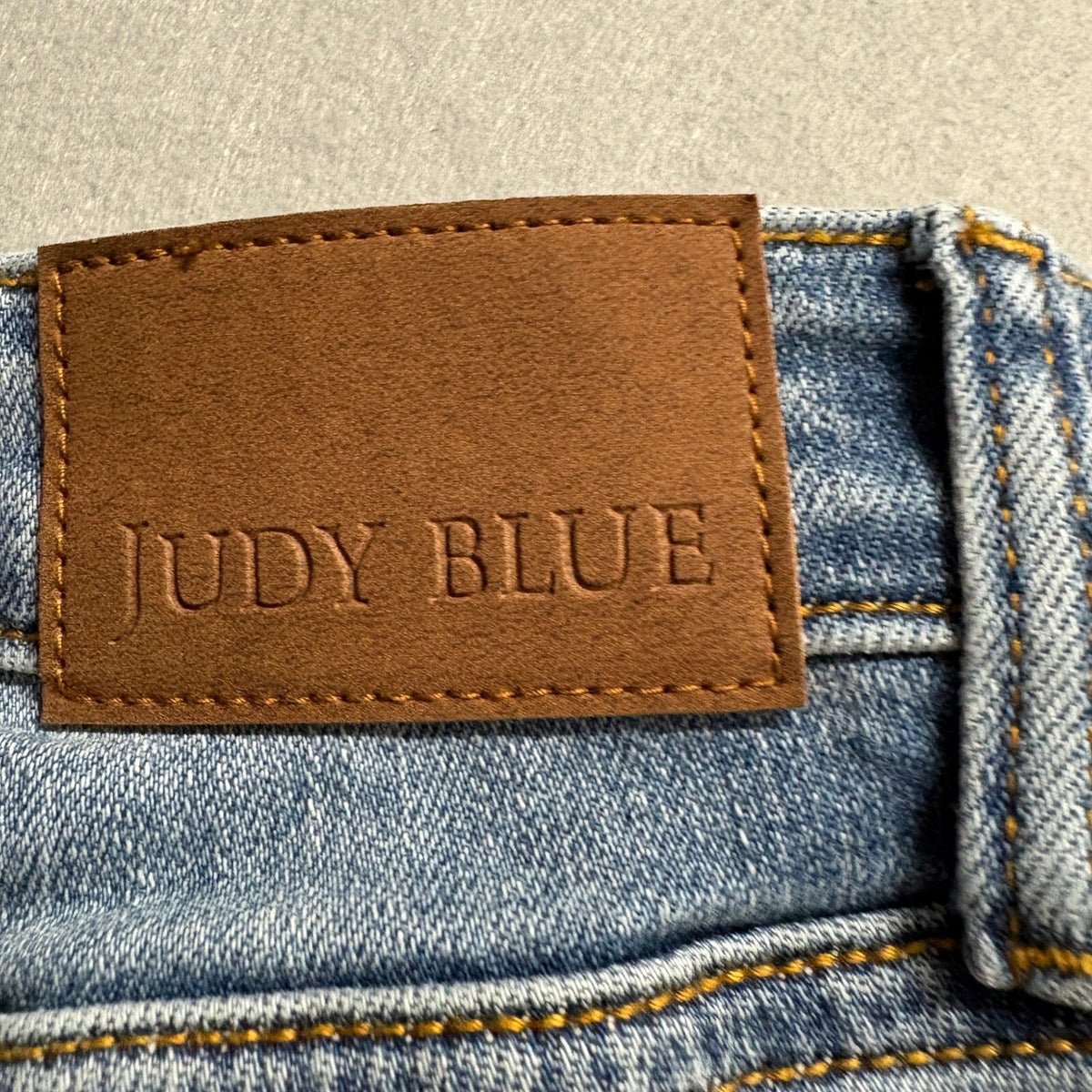 Judy Blue Boot Cut Jeans Womens Size 1/25 Distressed Raw Hem High Rise Stretch