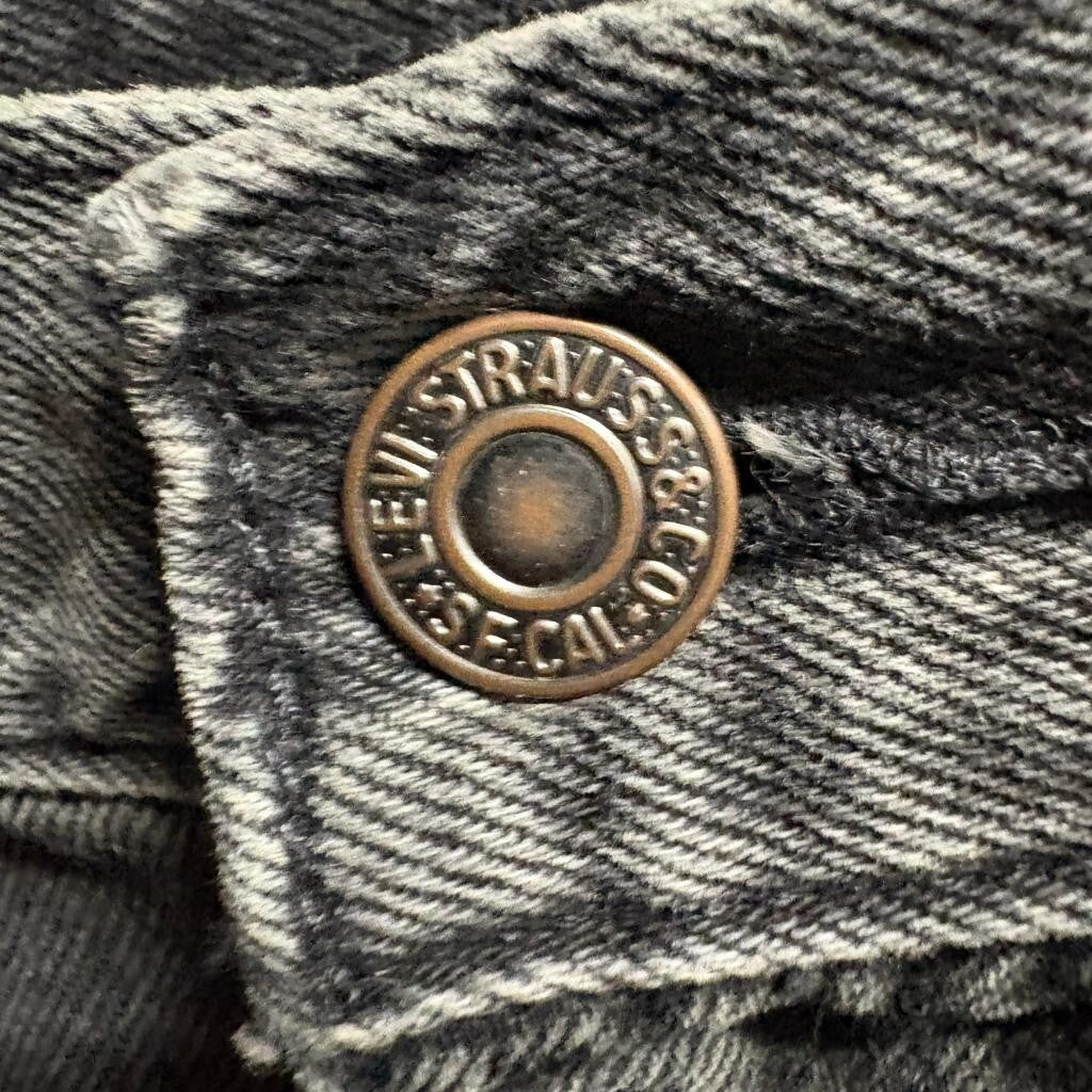 Levis Premium High Loose Taper Jeans Womens 29 Gray Black Denim High Rise