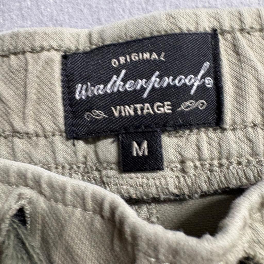 Weatherproof Vintage Mens Jogger Pants Medium Green Cotton Blend Stretch