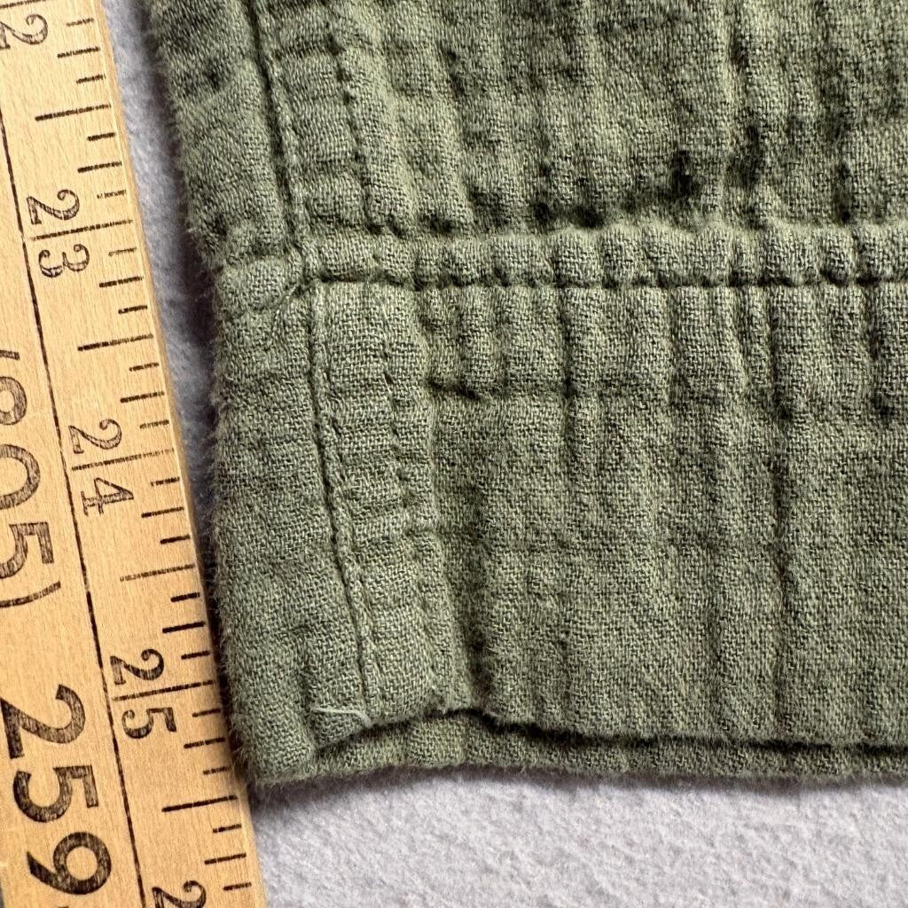 Old Navy Womens Pants Size 6 Green Cotton Double Gauze Utility Carpenter Casual