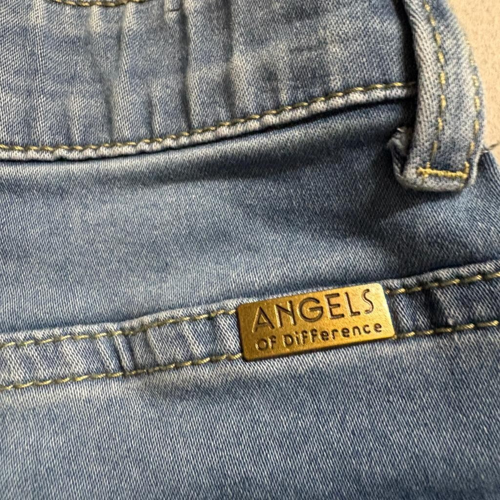Angels of Difference Jeans Womens 4P Blue Denim Comfort Waist Ankle Crop Stretch