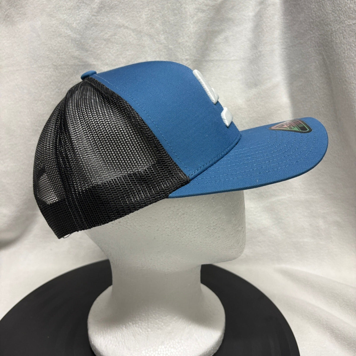 Pacific Headwear 104C Trucker Hat Mens One Size Blue Black Snapback Mesh Cap - Photo 3