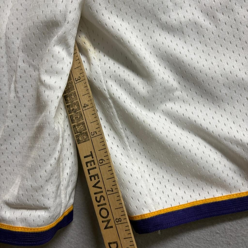 ASMI Los Angeles Lakers Style Mesh Basketball Shorts Mens XL White Yellow Purple