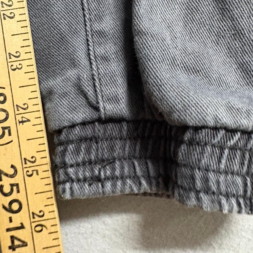 Supré Denim Distressed Jogger Jeans Womens Size 6 Gray Acid Wash Elastic Waist