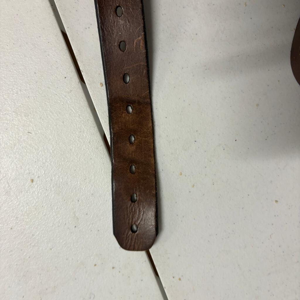 Denizen Levis Mens Belt XL 40-44 Brown Genuine Leather Roller Buckle Casual Work