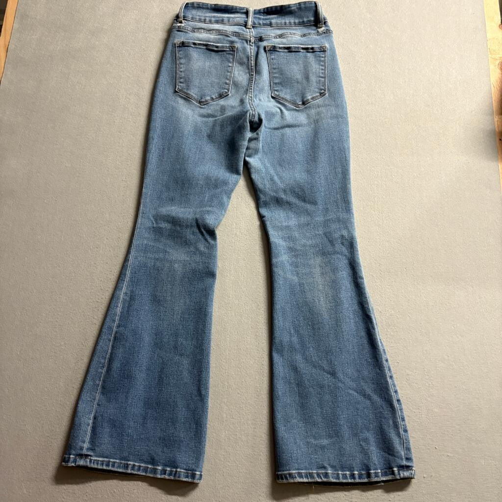 Bridge by Gly High Rise Flare Jeans Womens Size 29 Blue Denim Stretch BG5733R