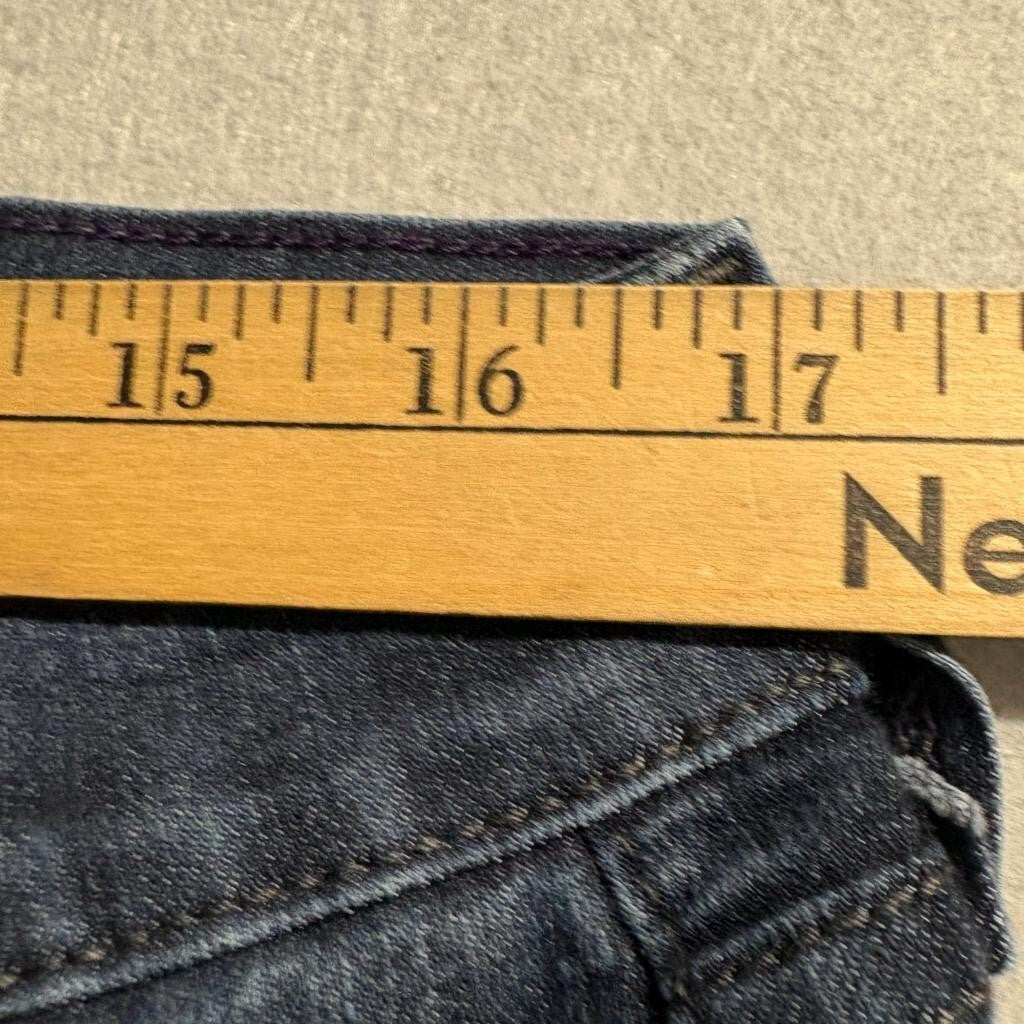 NYDJ Not Your Daughters Jeans Womens 14 Blue Denim Lift Tuck Bootcut Rhinestone