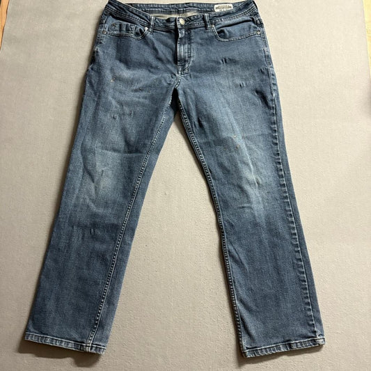 Buffalo David Bitton Jackson X Straight Stretch Jeans Mens 38x32 Blue Denim