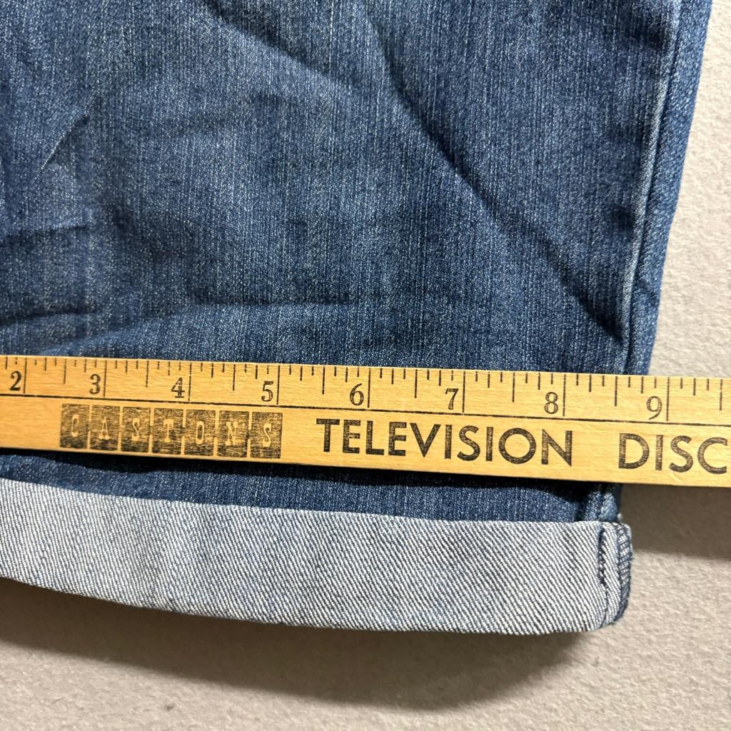 Gloria Vanderbilt Amanda Capri Jeans Womens 14 Blue Denim Stretch Cuffed Crop