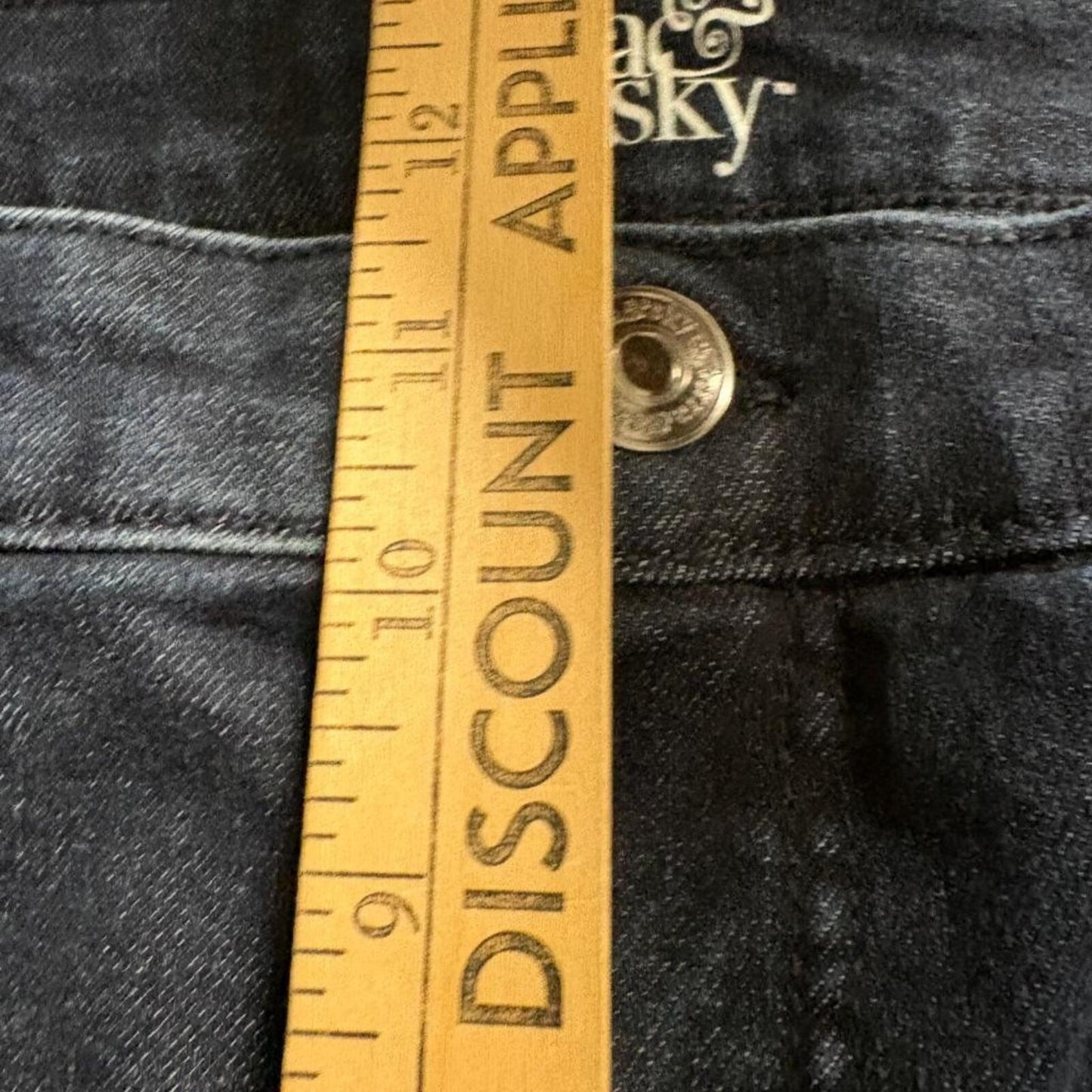Terra & Sky Straight Leg Jeans Womens 16W Dark Wash Blue Stretch Denim
