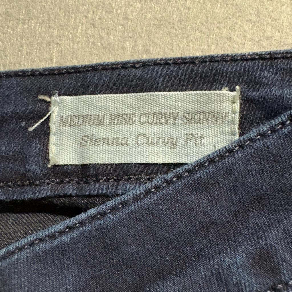 Guess Sienna Curvy Fit Jeans Womens 25 Dark Wash Medium Rise Skinny Denim