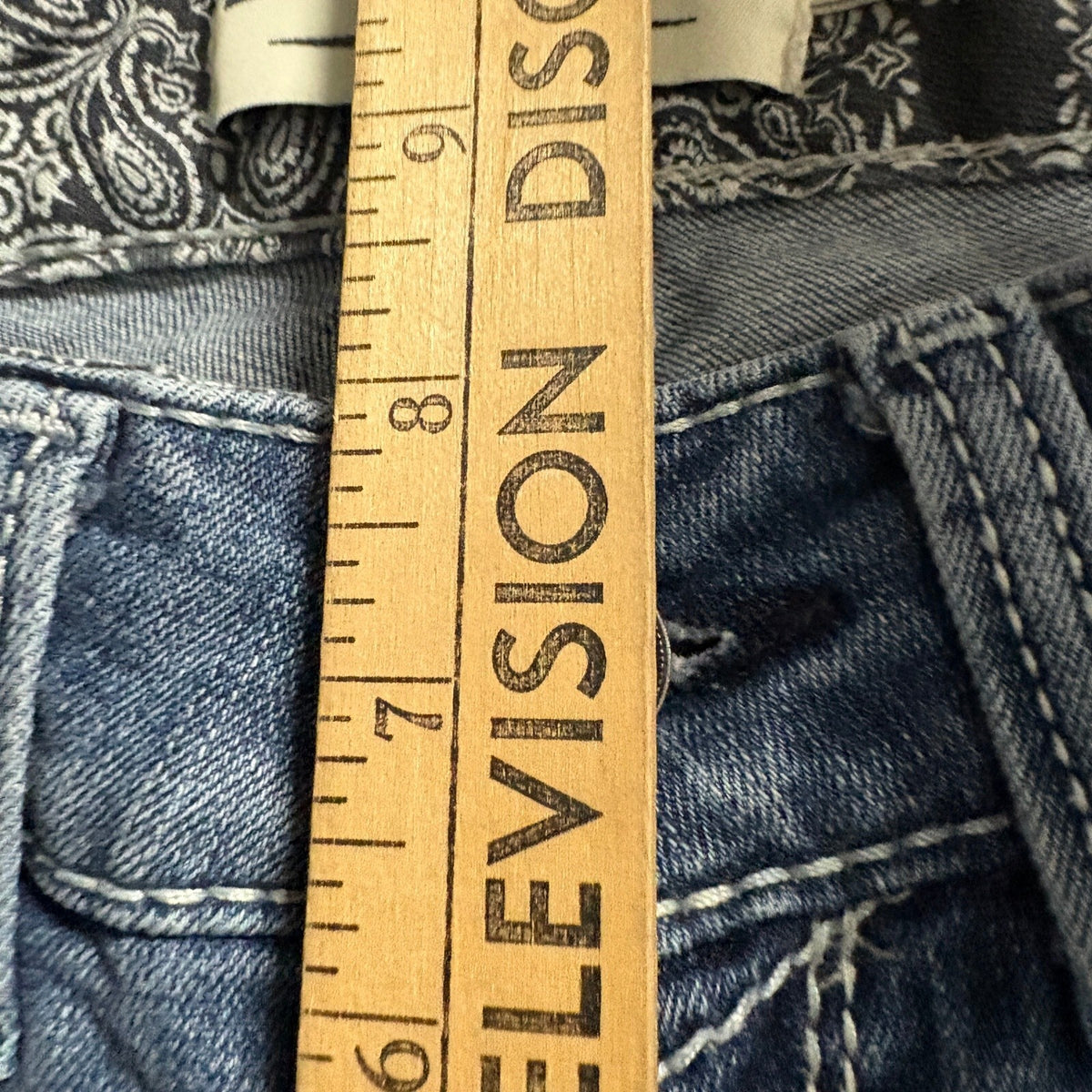 Ariat REAL Denim Jeans Womens 25S Blue Stretch Bootcut Mid Rise Distressed