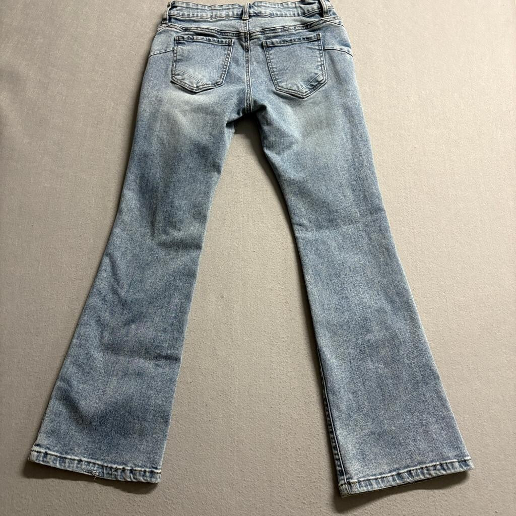 Rise Supply Co Womens Flare Jeans Size 28 Blue Denim Light Wash Bootcut