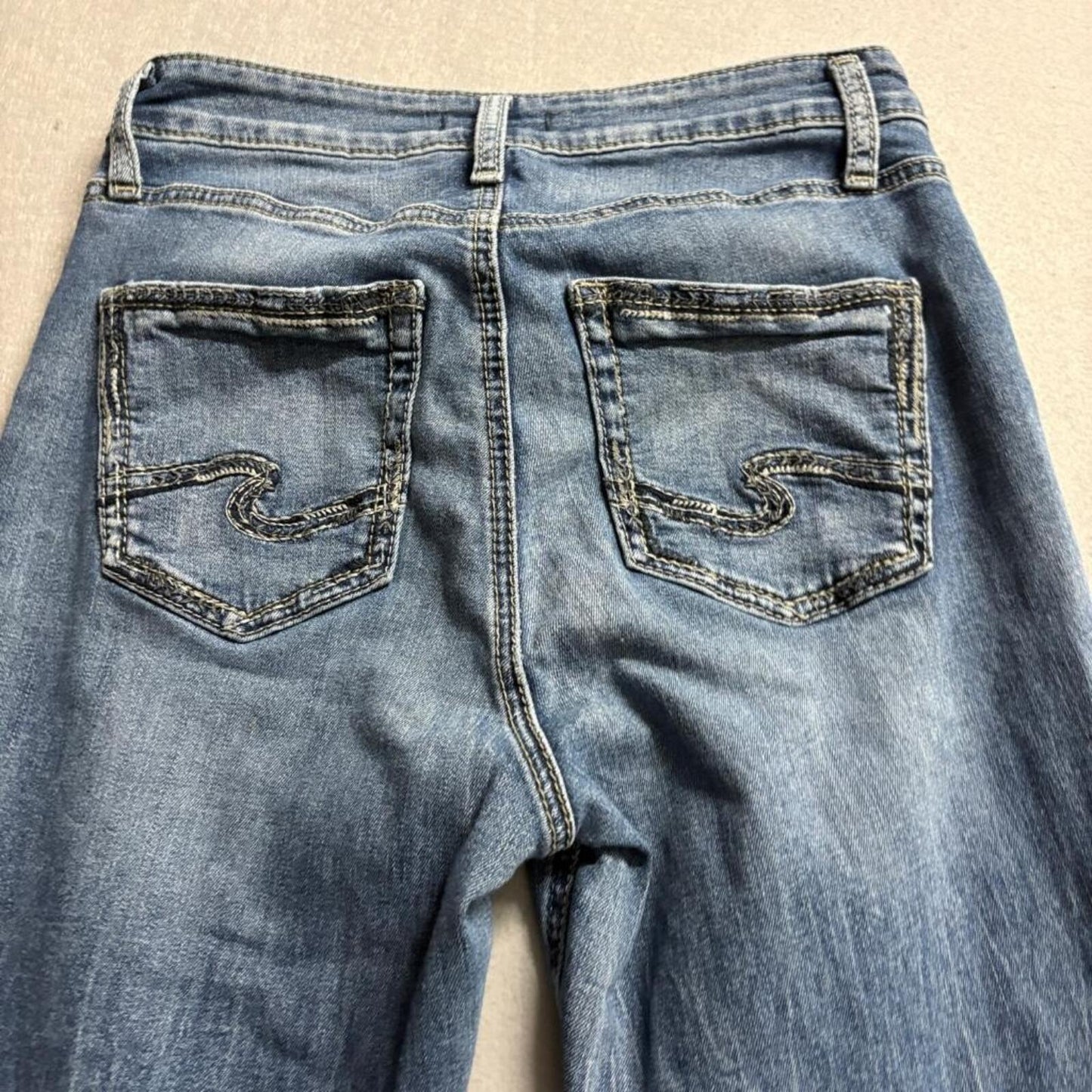 Silver Jeans Co Avery Straight Leg Jeans Womens W29 L31 Blue Denim High Rise