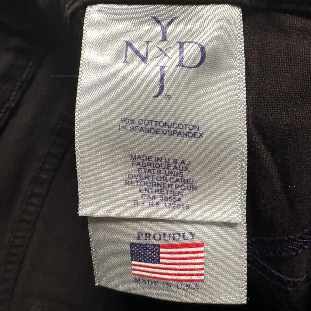 NYDJ Lift Tuck Straight Leg Jeans Womens Size 4 Brown Cotton Blend Made in USA