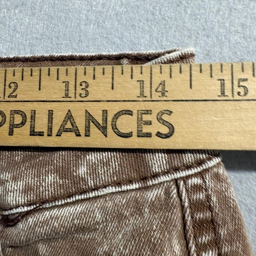 Disclosure Cargo Pants Womens 11/30 Brown Acid Wash Wide Leg Utility Pockets