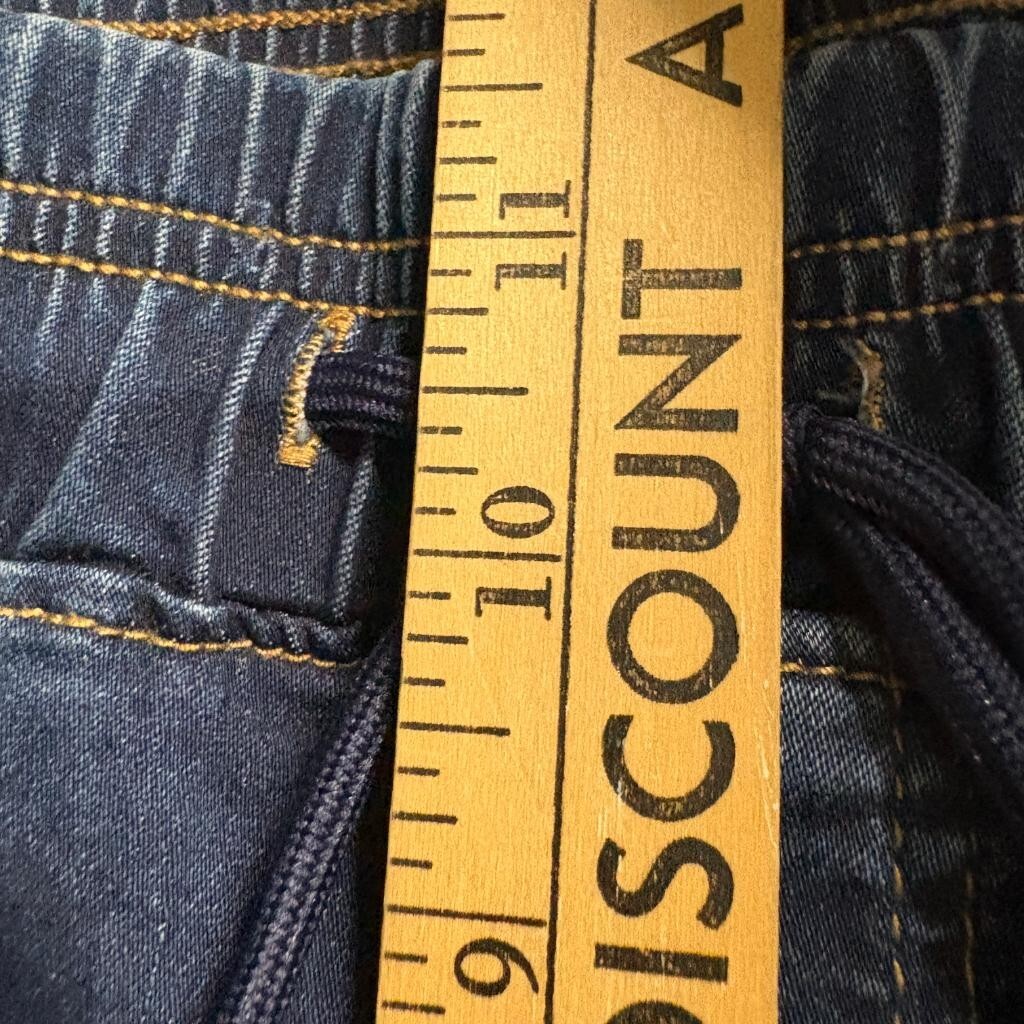 One 5 One Denim Joggers Womens Small Blue Elastic Drawstring Waist Stretch Jeans
