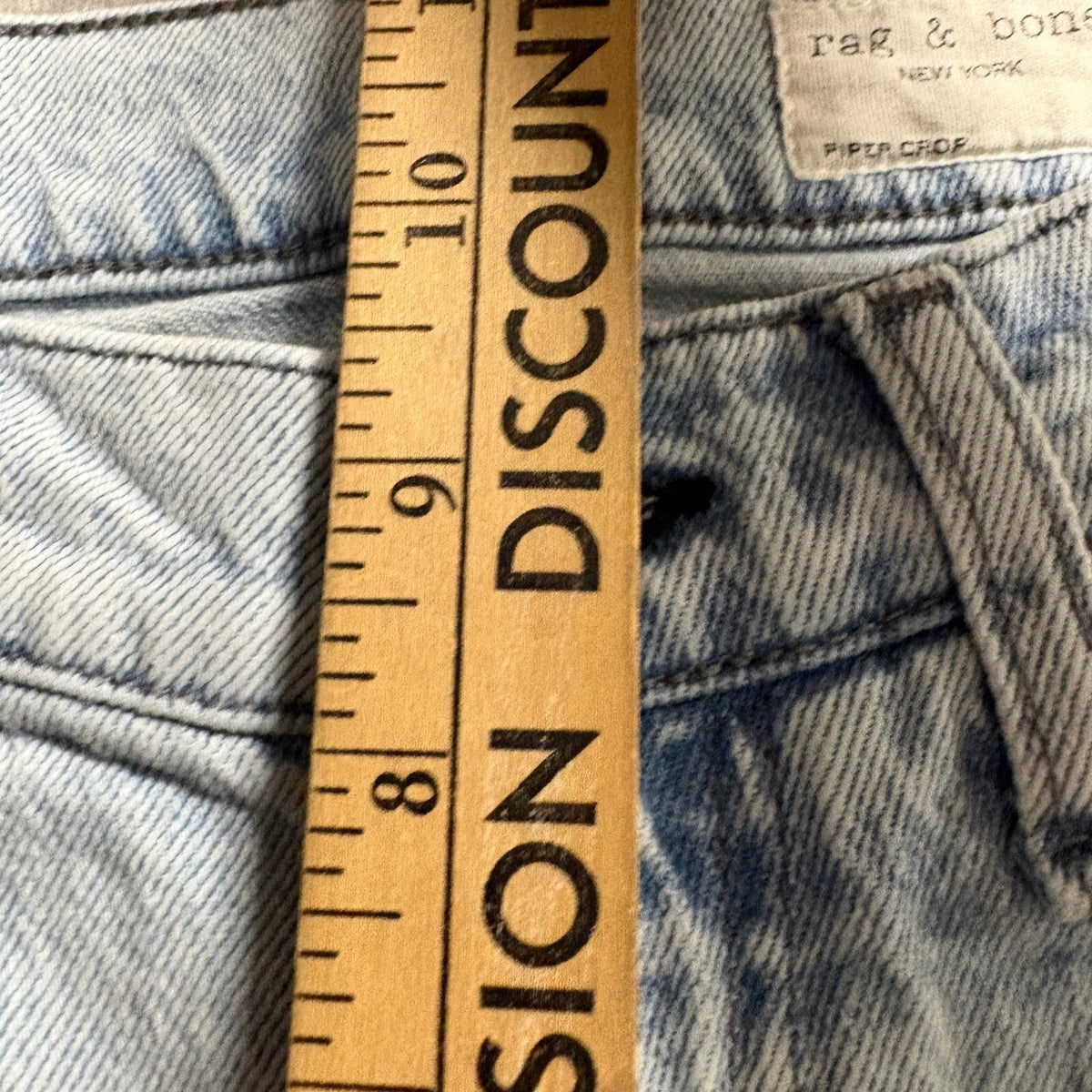 Rag & Bone Piper Crop Straight Leg Jeans Womens Size 25 Hatfield Light Wash