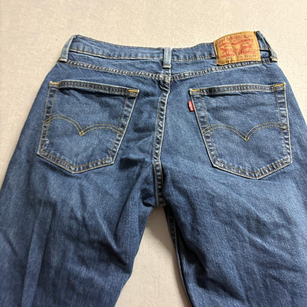 Levi's 514 Straight Fit Jeans Mens 31x32 Blue Denim Stretch Pants