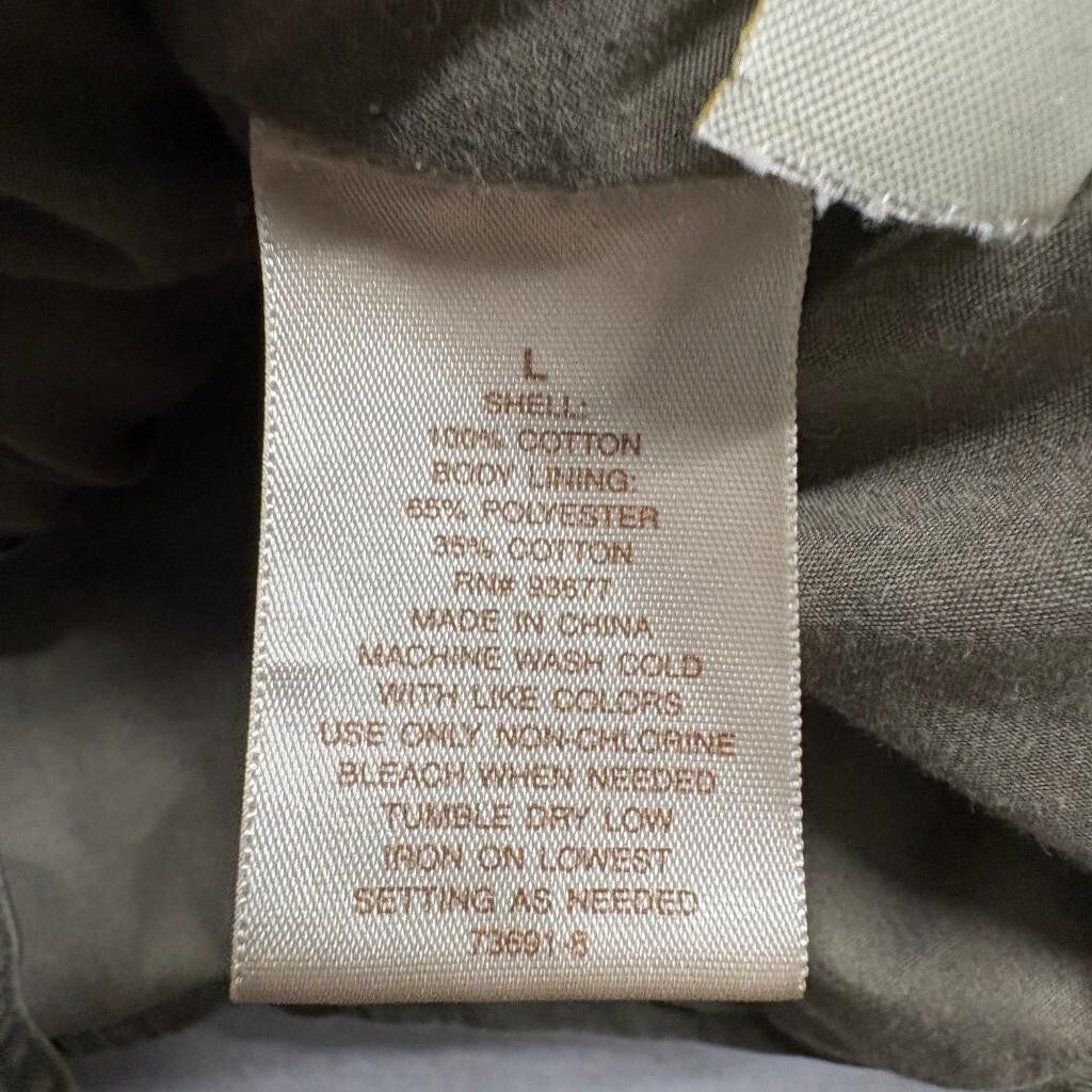 Article 365 Boys Utility Jacket Size L Green Cotton Twill Military Field Coat